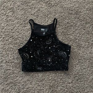 Beach Riot Black Sleeveless Crop Sports Bra